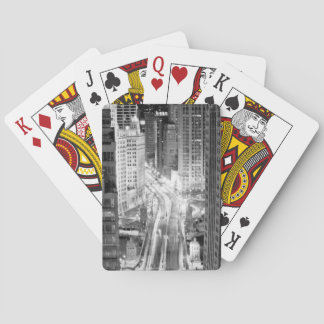 North Michigan Avenue in Chicago after winter Playing Cards
