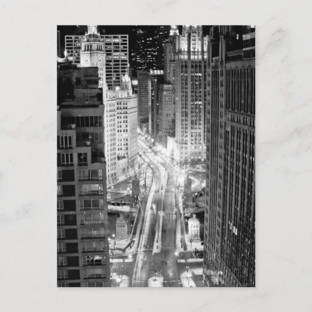 North Michigan Avenue in Chicago after winter Postcard (Front)
