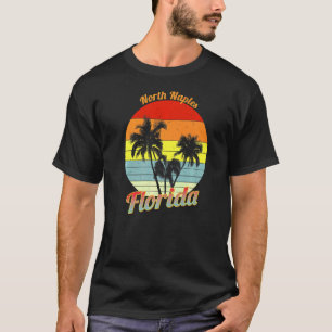 North Naples Florida Retro Tropical Palm Trees Vac T-Shirt