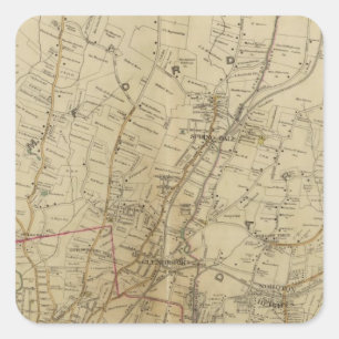 North New York City Square Sticker