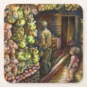 North of the Circus Square Paper Coaster