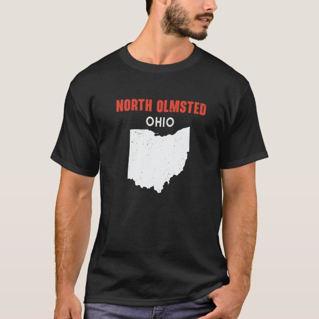 NORTH OLMSTED Ohio USA State America Travel Ohioan T-Shirt (Front)