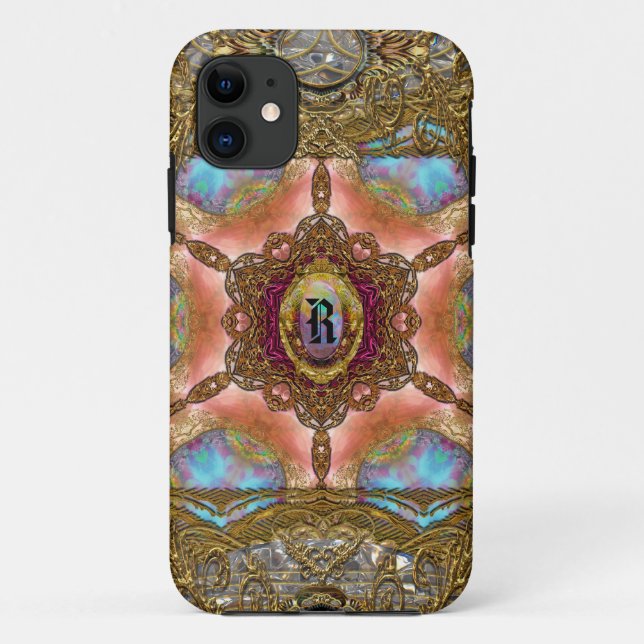 North Orbit Elegant Chic Cool Monogram Case-Mate iPhone Case (Back)