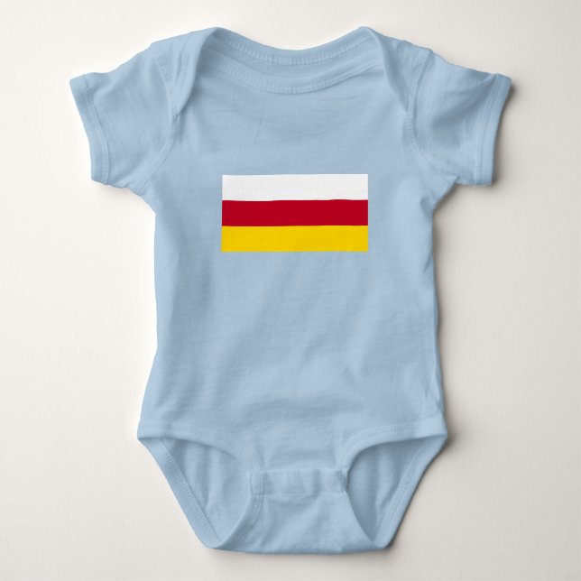 North Ossetia Flag Baby Bodysuit (Front)