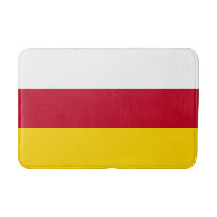 North Ossetia Flag Bath Mat