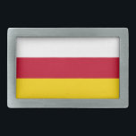 North Ossetia Flag Belt Buckle<br><div class="desc">Patriotic flag of North Ossetia Alania.</div>
