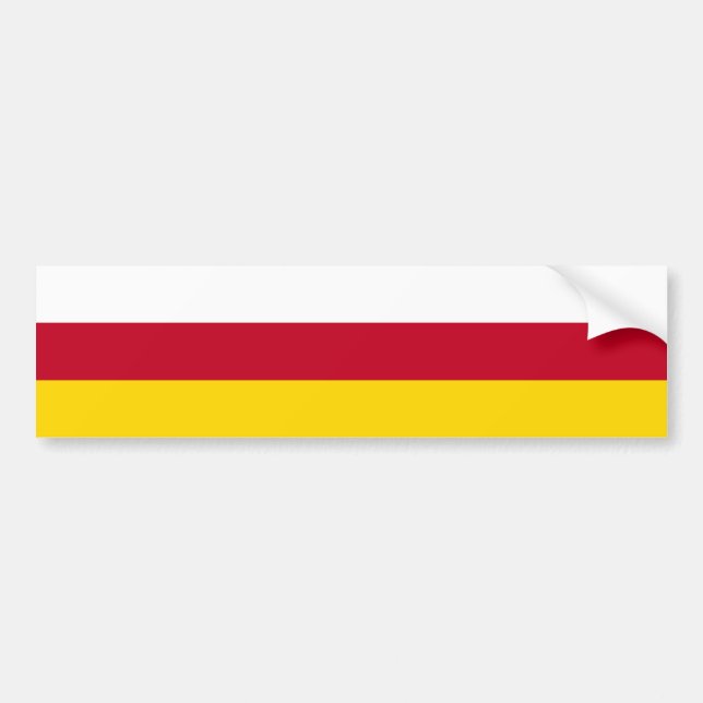 North Ossetia Flag Bumper Sticker (Front)