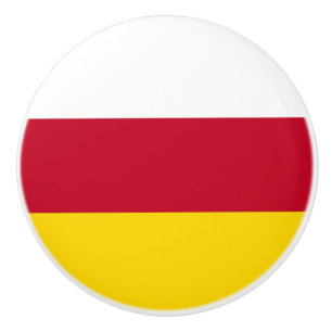 North Ossetia Flag Ceramic Knob