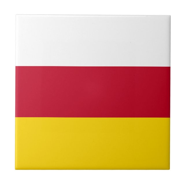North Ossetia Flag Ceramic Tile (Front)