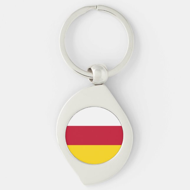 North Ossetia Flag Key Ring (Front)