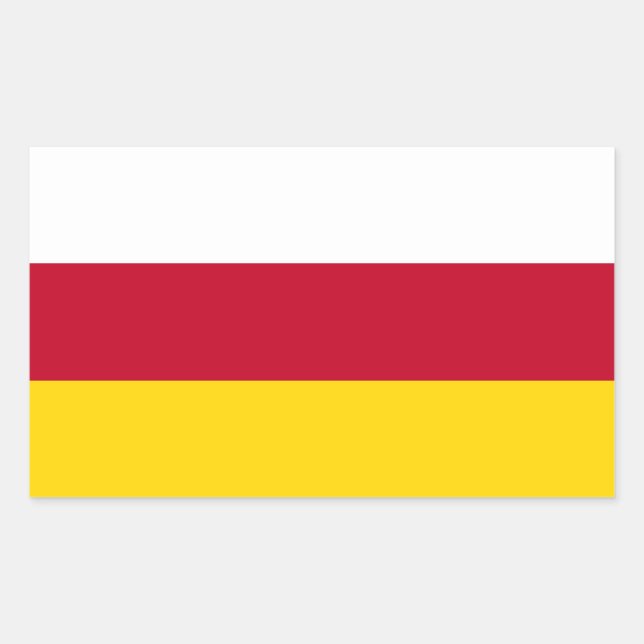 North Ossetia Flag Rectangular Sticker (Front)