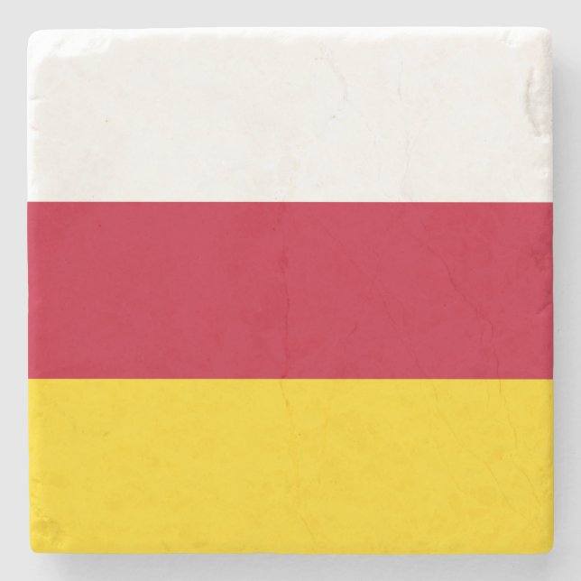 North Ossetia Flag Stone Coaster (Front)