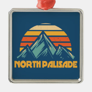 North Palisade California Retro Turquoise Metal Ornament