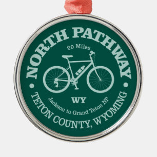 North Pathway (cycling) Metal Ornament