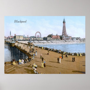 North Pier in Blackpool, England (c. 1900)  Poster