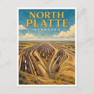 North Platte Nebraska Bailey Yard GeoSaga Postcard