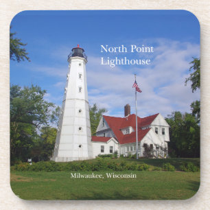 North Point Lighthouse set of 6 plastic coasters