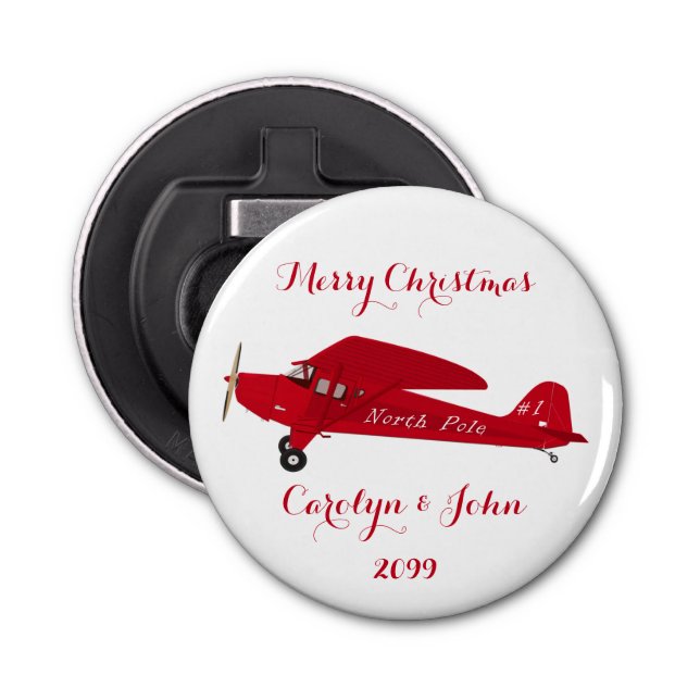 North Pole Aeroplane Beer Soda Bottle Opener (Front)