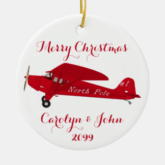 North Pole Aeroplane Christmas Ornament