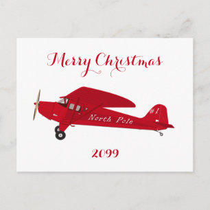 North Pole Aeroplane Christmas Postcards