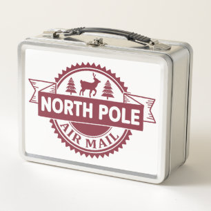 North Pole Air Mail  Metal Lunch Box