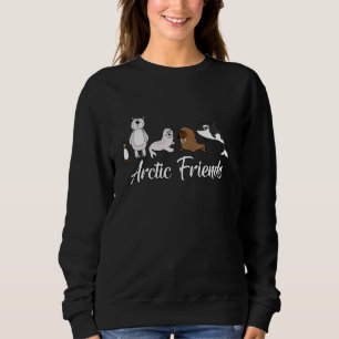 North Pole Alaska Aurora Borealis Arctic Friends S Sweatshirt