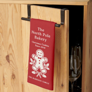North Pole Bakery Family Christmas Cookie Tea Towel