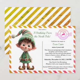 North Pole Birthday Magic   Enchanted Elf Invitation