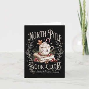 North Pole Book Club Christmas Bookish Xmas Books  Card