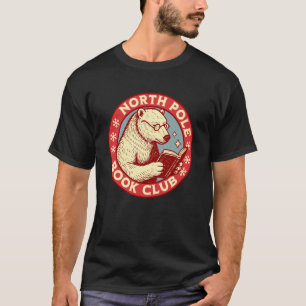 North Pole Book Club Christmas Bookish Xmas Books T-Shirt