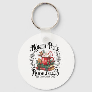 North Pole Book Club Hot Cocoa Christmas  Key Ring