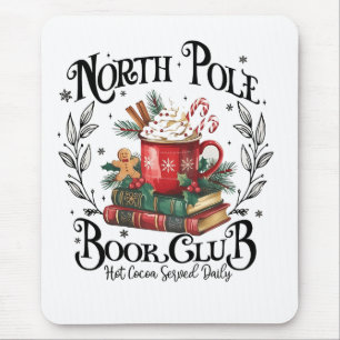 North Pole Book Club Hot Cocoa Christmas Mouse Pad