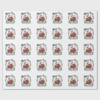 North Pole Book Club Hot Cocoa Christmas Wrapping Paper