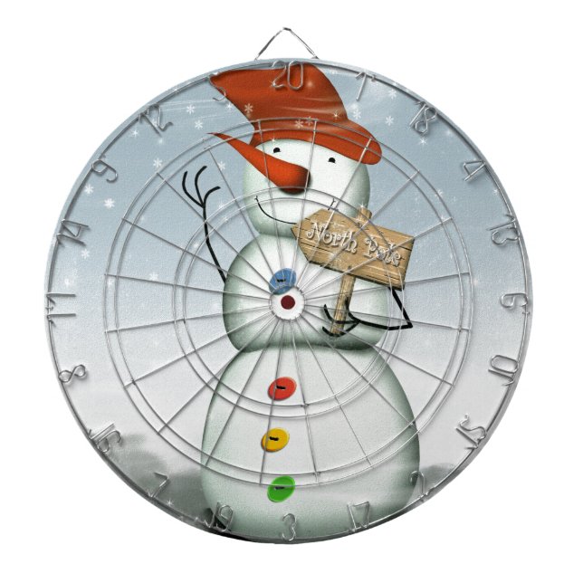 North Pole Bound Snowman Dartboard (Front)