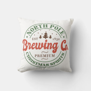 North Pole Brewing Co Christmas Cushion