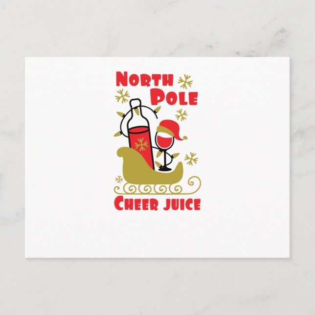 North Pole Cheer juice Invitation Postcard (Front)