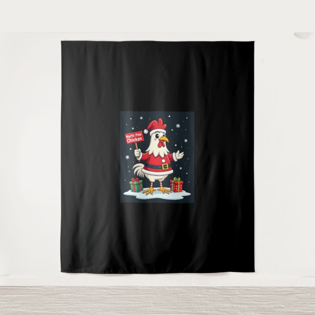 North Pole Chicken Tapestry (Front)