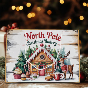 North Pole Christmas Bakery Large Gift Bag
