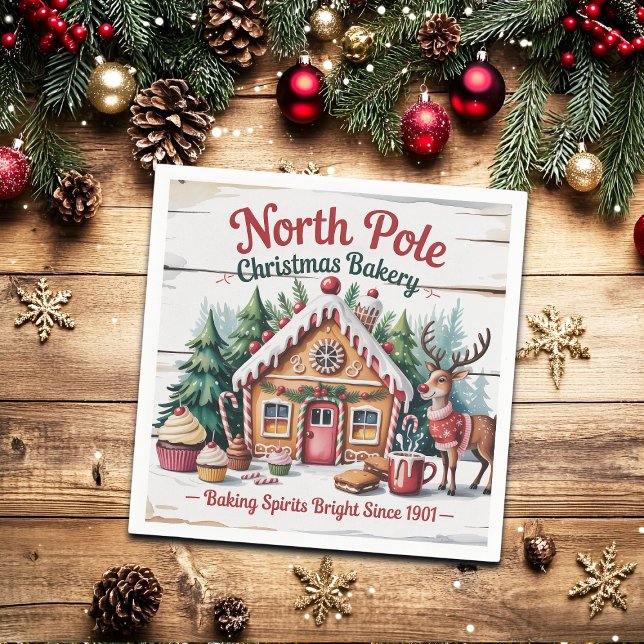 North Pole Christmas Bakery Napkin (Creator Uploaded)
