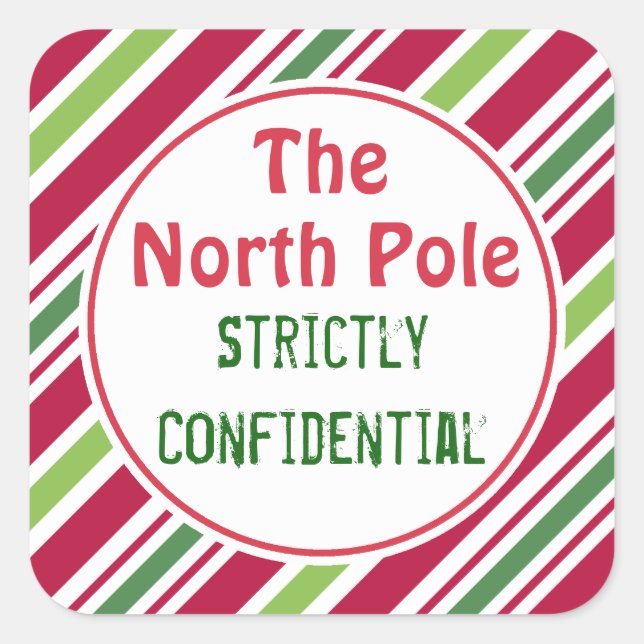 North Pole Christmas Confidential Gift Tags (Front)