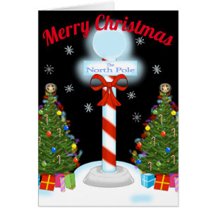 North Pole Christmas Greeting Card