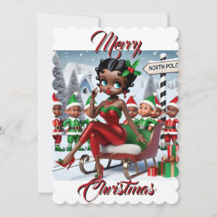 North Pole Christmas Greetings Holiday Card