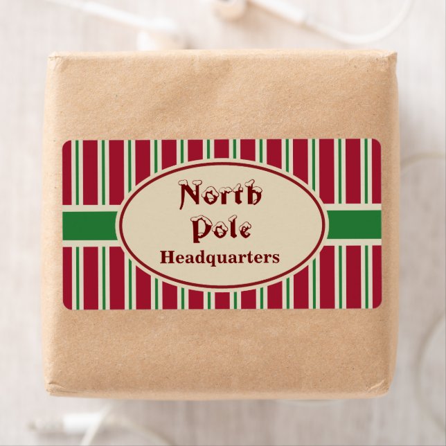 North Pole Christmas Labels (Insitu)