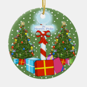 North Pole Christmas Ornament