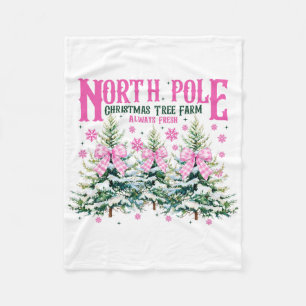 North-pole Christmas Tree Always Fresh Coquette Bo Fleece Blanket