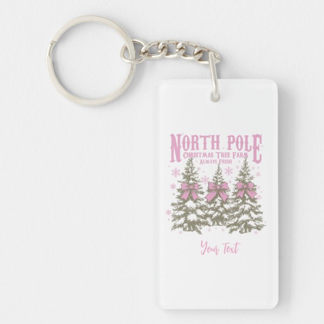 North Pole Christmas Tree Farm Keychain (Front)