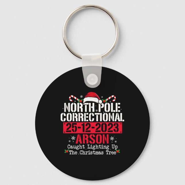 North Pole Correctional Arson Family Matching Chri Key Ring (Front)