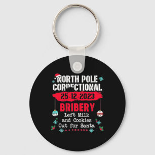 North pole correctional christmas pyjamas fun key ring