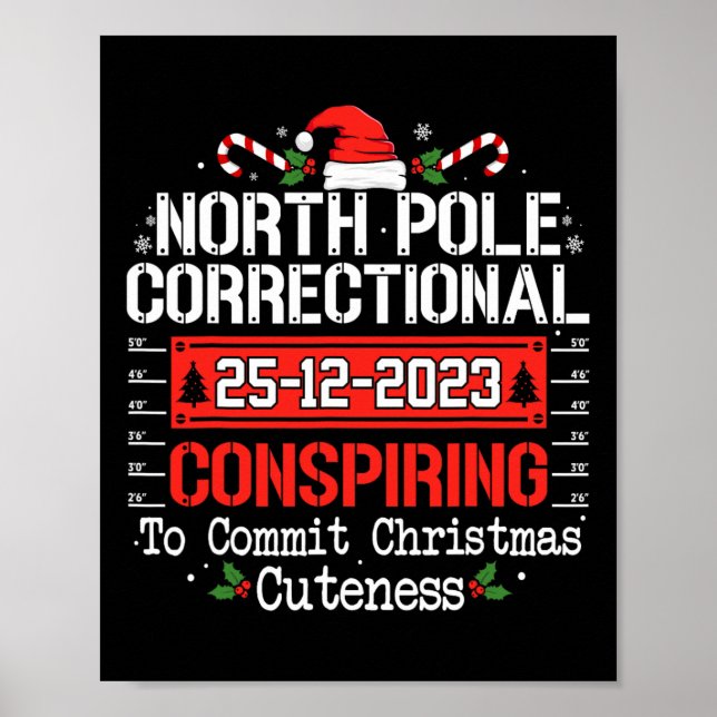 North pole correctional conspiring matching family poster (Front)
