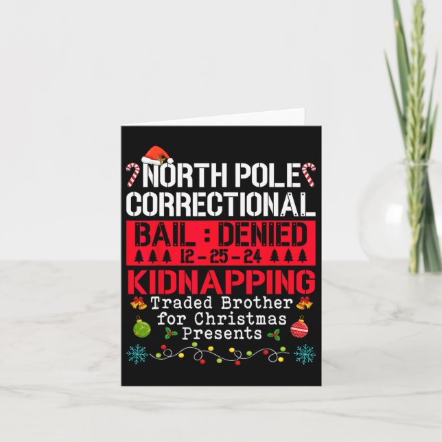 North Pole Correctional Kidnapping Traded Brother  Card (Front)